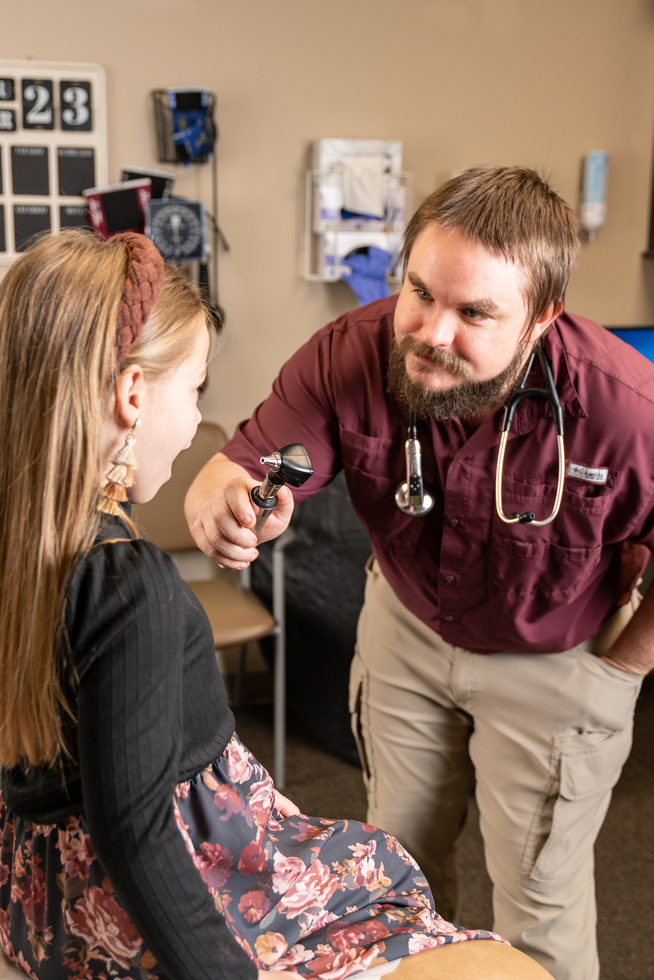 Paragould Family Care provider with a young patient